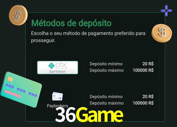 O cassino 36Game oferece uma grande variedade de métodos de pagamento